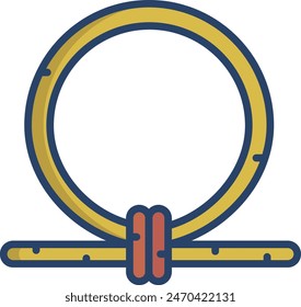 Shen Ring linear color vector illustration