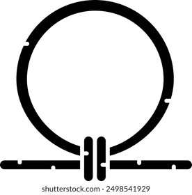 Shen Ring solid glyph vector illustration