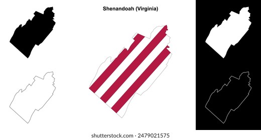 Conjunto de mapas esquemáticos del condado de Shenandoah (Virginia)