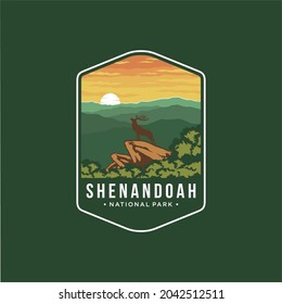 Shenandoah National Park Emblem patch logo illustration