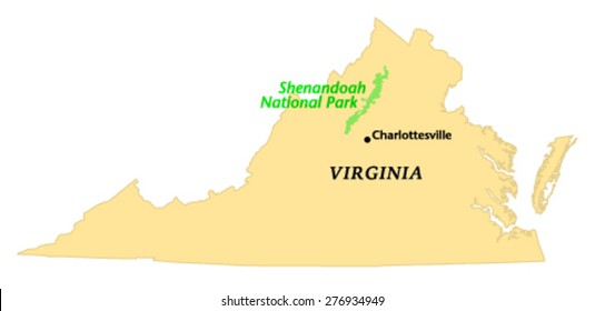 National Parks In Virginia Map Shenandoah National Park Virginia Stock Vectors, Images & Vector 