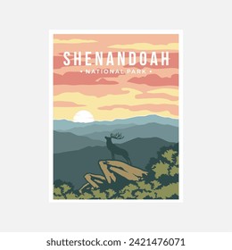 Shenandoah National Park Poster Vektorgrafik Design