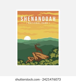 Shenandoah National Park poster vector illustration design
