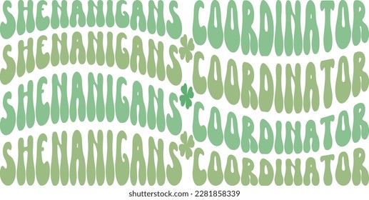 Shenanigans coordinator st. patrick's day t-shirt design