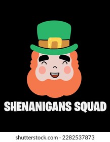 Shenanigans squad funny st patricks day t-shirt design