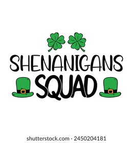 Shenanigans Squad Camiseta Cotizaciones Diseño Ilustración vectorial Clipart Eps 