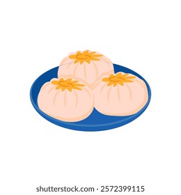 Sheng Jian Bao, China Symbols Vector Illustration