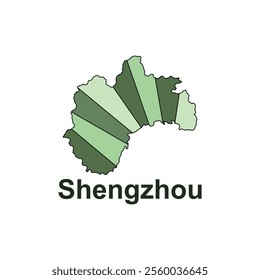 Shengzhou map. vector map of the China Country. Borders of for your infographic. Vector illustration design template
