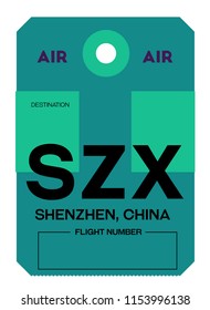 Shenzhen China Airport Luggage Tag