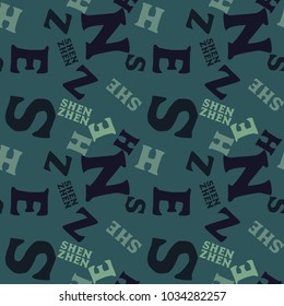 Shenzhen creative pattern. Digital design for print, fabric, fashion or presentation.