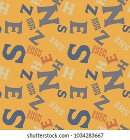 Shenzhen creative pattern. Digital design for print, fabric, fashion or presentation.