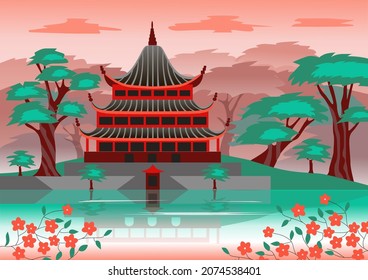 Shenzhen flat poster, banner, postcard, card for travel company, T-shirt, shirt. Shenzhen flat illustration. Modern style Shenzhen city illustration. Hand sketched drawing. EPS 10 vector illustration.