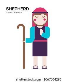 Shepherd art icon. Shepherd classic background. Shepherd illustration concept. 