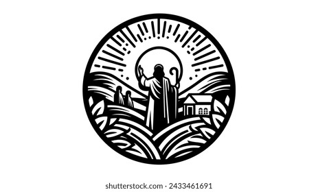 Shepherd, Christianity, sheep icon. Simple line, outline vector religion icon. vector illustration on white background