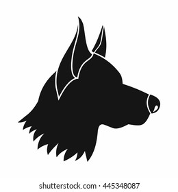 Shepherd dog icon in simple style isolated on white background. Animals symbol