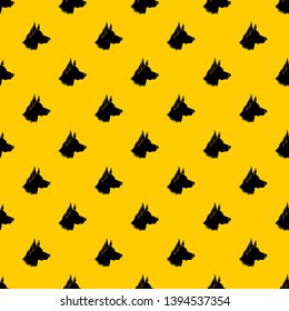 Shepherd dog pattern seamless vector repeat geometric yellow for any design