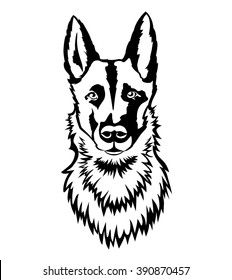 Shepherd Dog Portrait svg