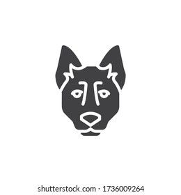 Shepherd dog vector icon. filled flat sign for mobile concept and web design. Sheep-dog glyph icon. Symbol, logo illustration. Vector graphics