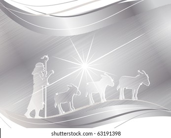 shepherd with donkeys eps8