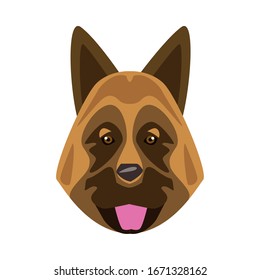 shepherd germany mascot isolated icon vector illustration design