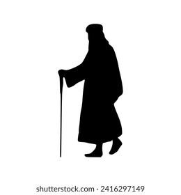 Icono de Pastor. Silhouette Shepherd. Hombre