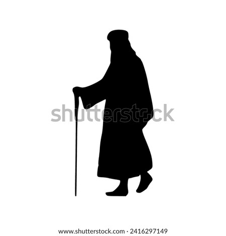 Shepherd icon. Shepherd Silhouette. Man