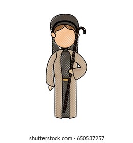 shepherd with stick manger character image