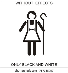 Shepherdess black icon