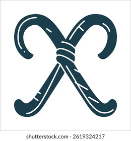 Shepherds Crook Curved staff with a cross handle