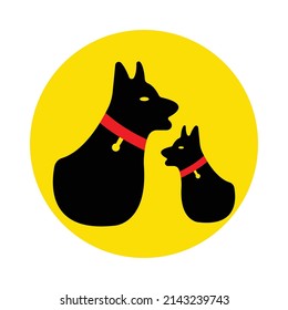 shepherds dog vector logo template design 