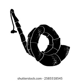 Shepherd's trumpet. Wind musical instruments. Competition. A set of vector illustrations. Minimalistic design. Banner, flyer, cover, print.