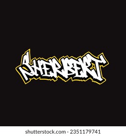sherbert graffiti vector tagging letter word text street art