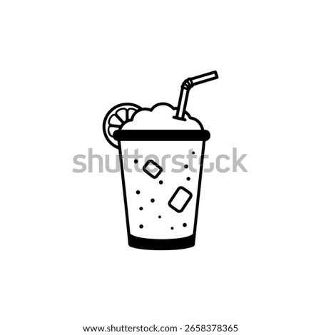 Sherbet silhouette icon vector flat design.