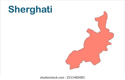 Mapa da subdivisão de Sherghati, Distrito de Gaya, Estado de Bihar, República da Índia, Governo de Bihar, território indiano, Índia Oriental, política, aldeia, turismo