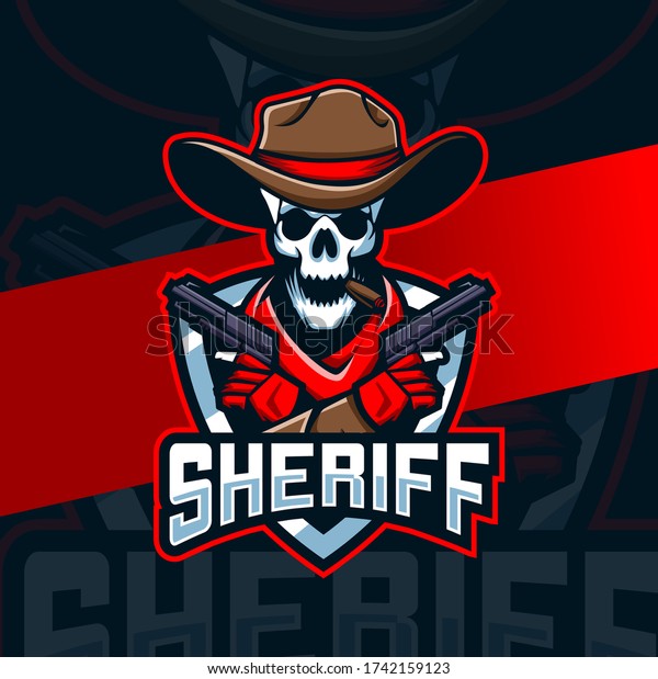 Sherif Mascot Guns Esport Logo Designs Stock Vector (Royalty Free ...