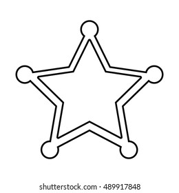 sherif star emblem icon vector illustration design