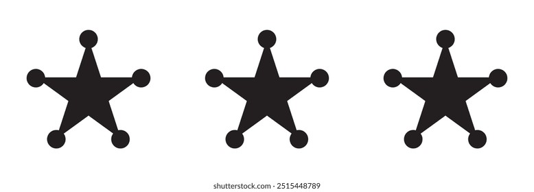 Sherif star icon for apps and web sites trendy style on white background.