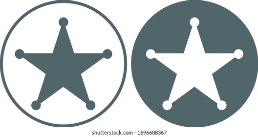 Sherif star icon. Vector illustration