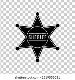 sheriff badge black vector design illustration isolated background