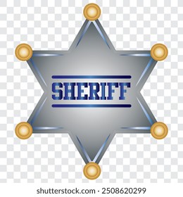 Sheriff badge flat icon. Black logo on a white background. EPS 10. 14.