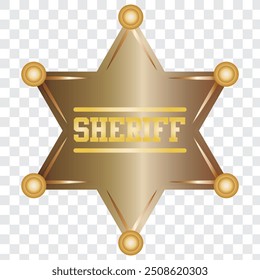 Sheriff badge flat icon. Black logo on a white background. EPS 10. 14.