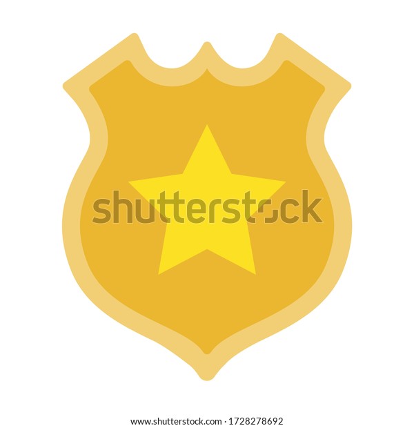 Sheriff Badge Golden Shield Star Vector Stock Vector (Royalty Free ...