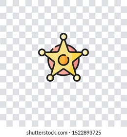 sheriff badge icon sign and symbol. sheriff badge color icon for website design and mobile app development. Simple Element from rewards collection for mobile concept and web apps icon.