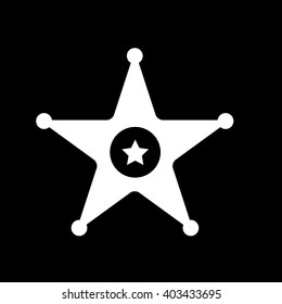Sheriff Badge icon. Vector illustration