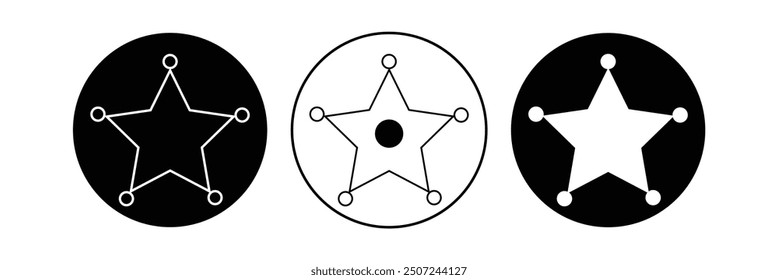 Sheriff  Badge icons set. Simple element from police collection. badge , sheriff, law, justice eps 10.