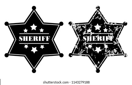 Sheriff Badge Set Vector Eps 10