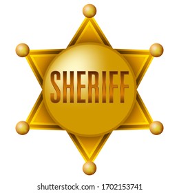 sheriff badge star in color