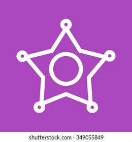 Sheriff, badge, star icon vector image. Can also be used for objects. Suitable for web apps, mobile apps and print media.