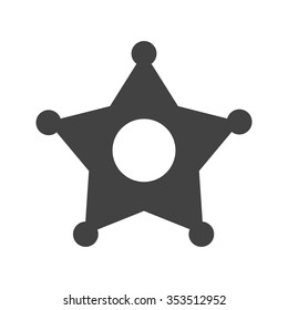 Sheriff, badge, star icon vector image. Can also be used for objects. Suitable for web apps, mobile apps and print media.