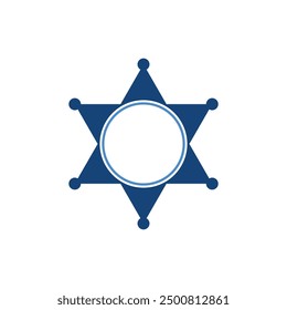 sheriff badge star logo icon vector template